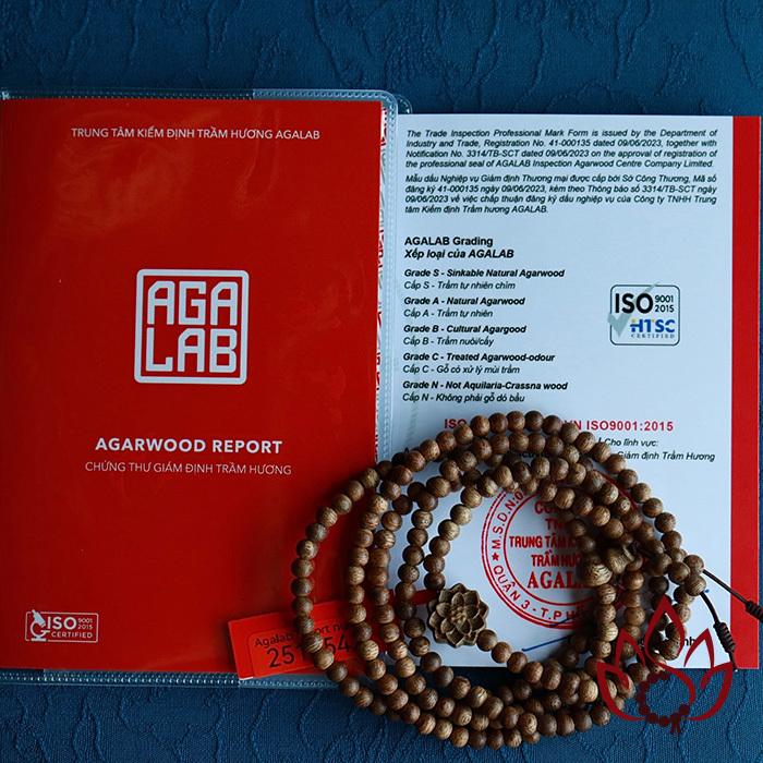 Vòng Trầm Hương 216 Hạt | 4 Ly | Trầm Tốc Kiến Tự Nhiên Lâu Năm